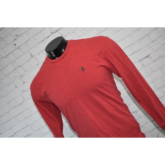 Polo Ralph Lauren T-Shirt Cotton Mens Size Small Red Long Sleeve - Picture 1 of 6